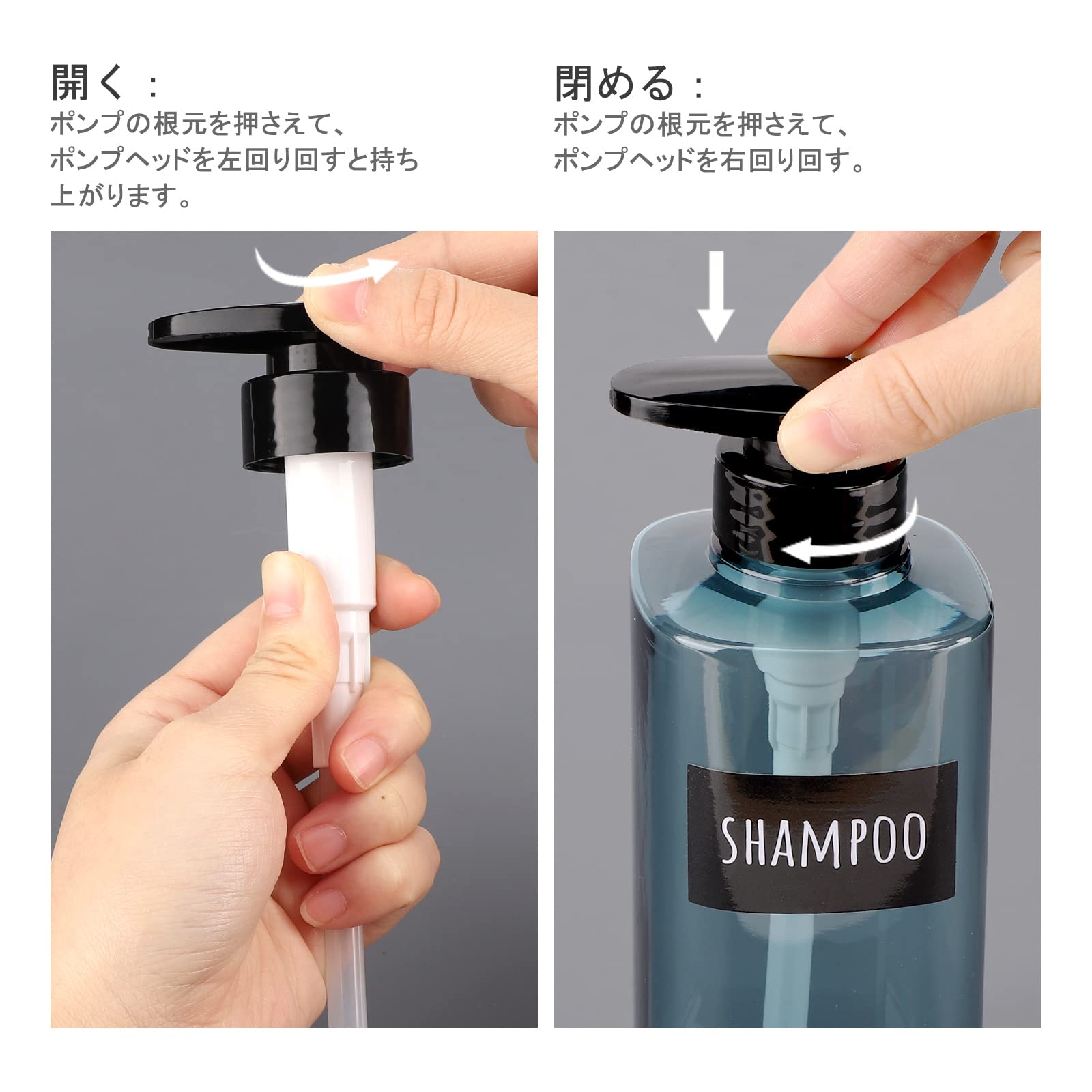 Amazon｜【Segbeauty 方形 ディスペンサー】シャンプーボトル 500ml